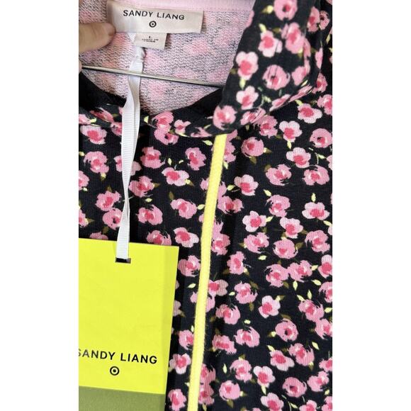 Sandy Liang Target Pink Ditsy Floral Hoodie Sweatshirt Large - Picture 5 of 6